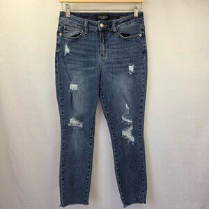 Judy Blue Relaxed Fit Distressed Jeans Med. Wash Size 7/28